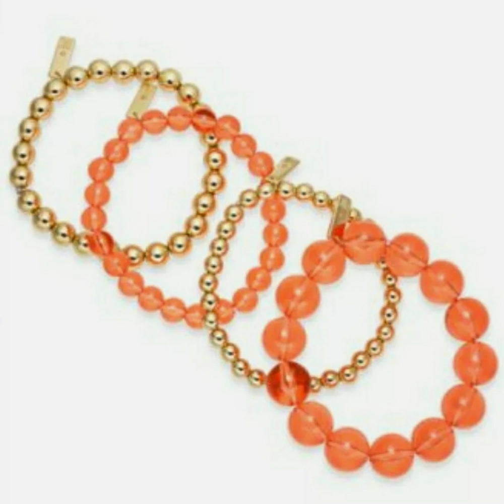 Gold Coral Stretch Bracelet